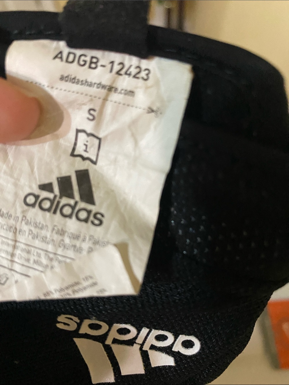 Bundle of 2 Adidas Black and Pink sport Mittens & Nike white Headband - Picture 4 of 4